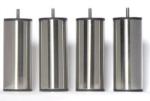 PIEDS DE LIT ACIER NICKEL SATINE  HAUTEUR 150 (4 PIÈCES)